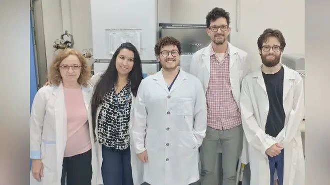“Nora Goren (left), Ágata Cevey, Marcus Azevedo Reis, Federico Penas, and Javier Ruiz Luque.”