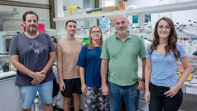Ramiro Rodríguez, Franco Lazzara, Carla Schommer, Javier Palatnik, and Julia Baulies. Photo: Elizabeth Karayekov