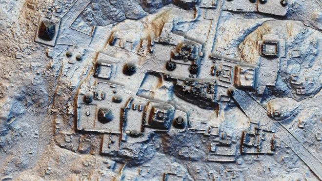 Brown scholars and their colleagues have used light detection and ranging (LiDAR) technology to find Tikal’s ancient infrastructure, much of it having long been buried under dense vegetation. Image by Harrison, Hurst et al.