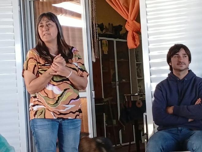María Isabel Serraino y Pierre Luisi. Crédito de la imagen: María Isabel Serraino, Comunidad Rosa Moreno Mariqueo
