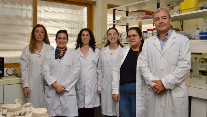 Graciela Garrote, Dolores Pendón, Carolina Dardis, Eugenia Tanco, Malena Ferreyra and Martín Rumbo. photo: CONICET Photography/Rayelen Baridon.