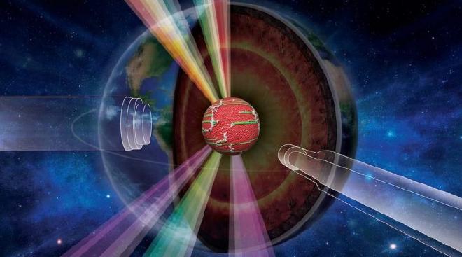 Experiments and simulations of iron under the pressure and temperature conditions of Earth&rsquo;s core reveal unexpected results regarding iron&rsquo;s hardness. Credit: Brian Chavez/LLNL and the University of Mendoza.
